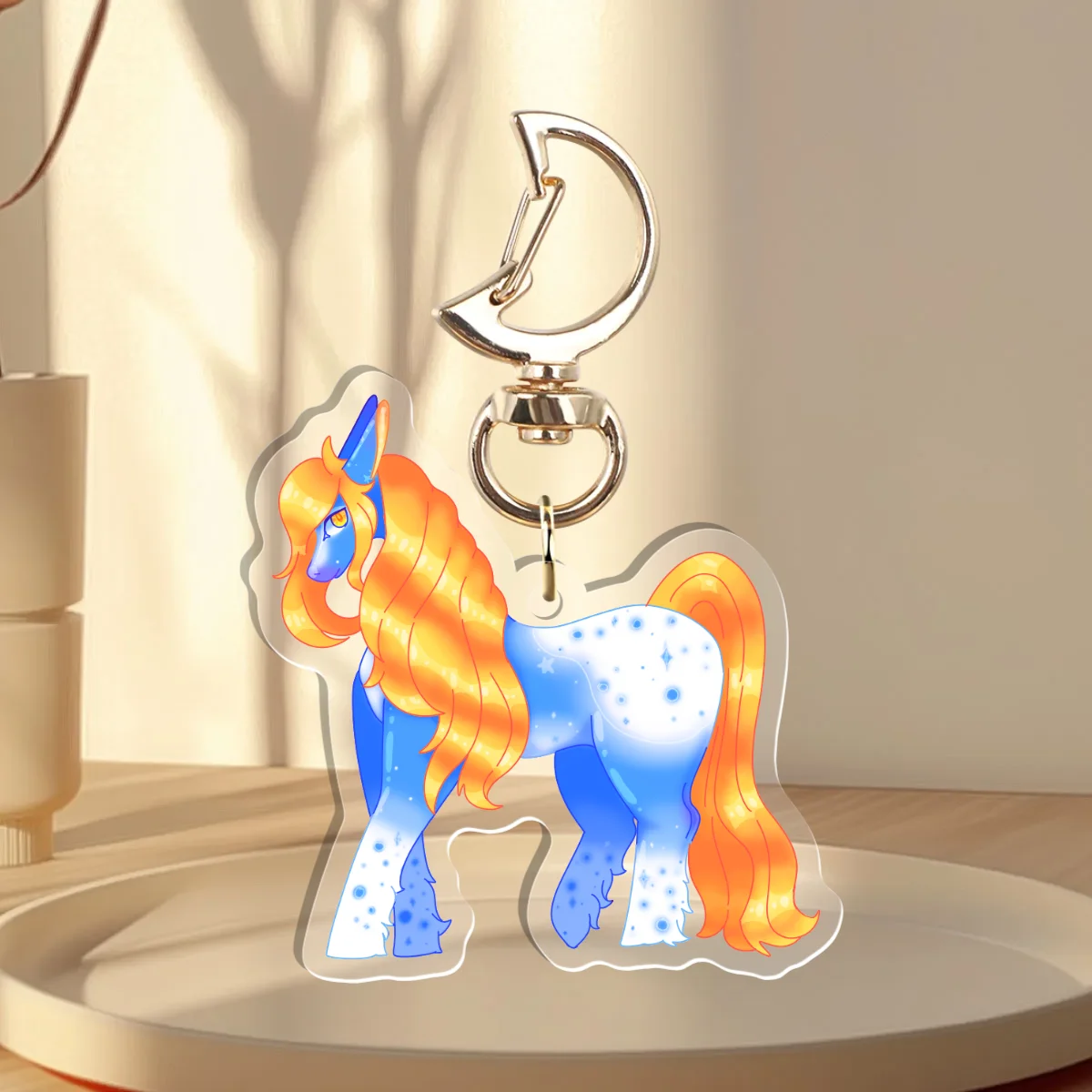 Lux The Pony Clear Acrylic Keychains