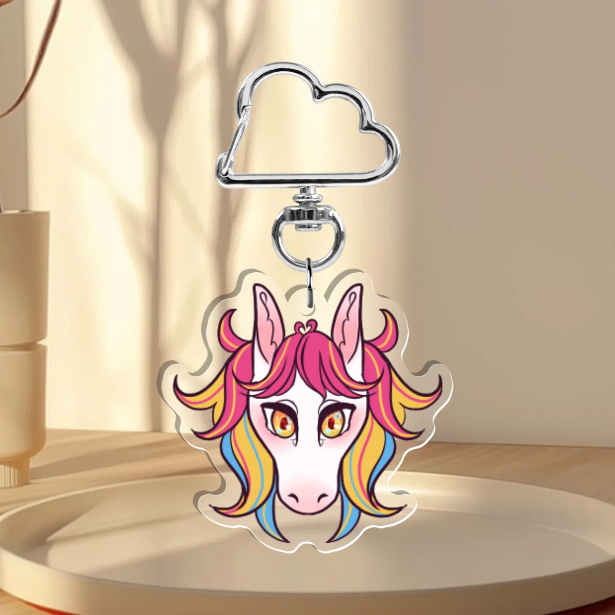 Pan Pony Clear Acrylic Keychains