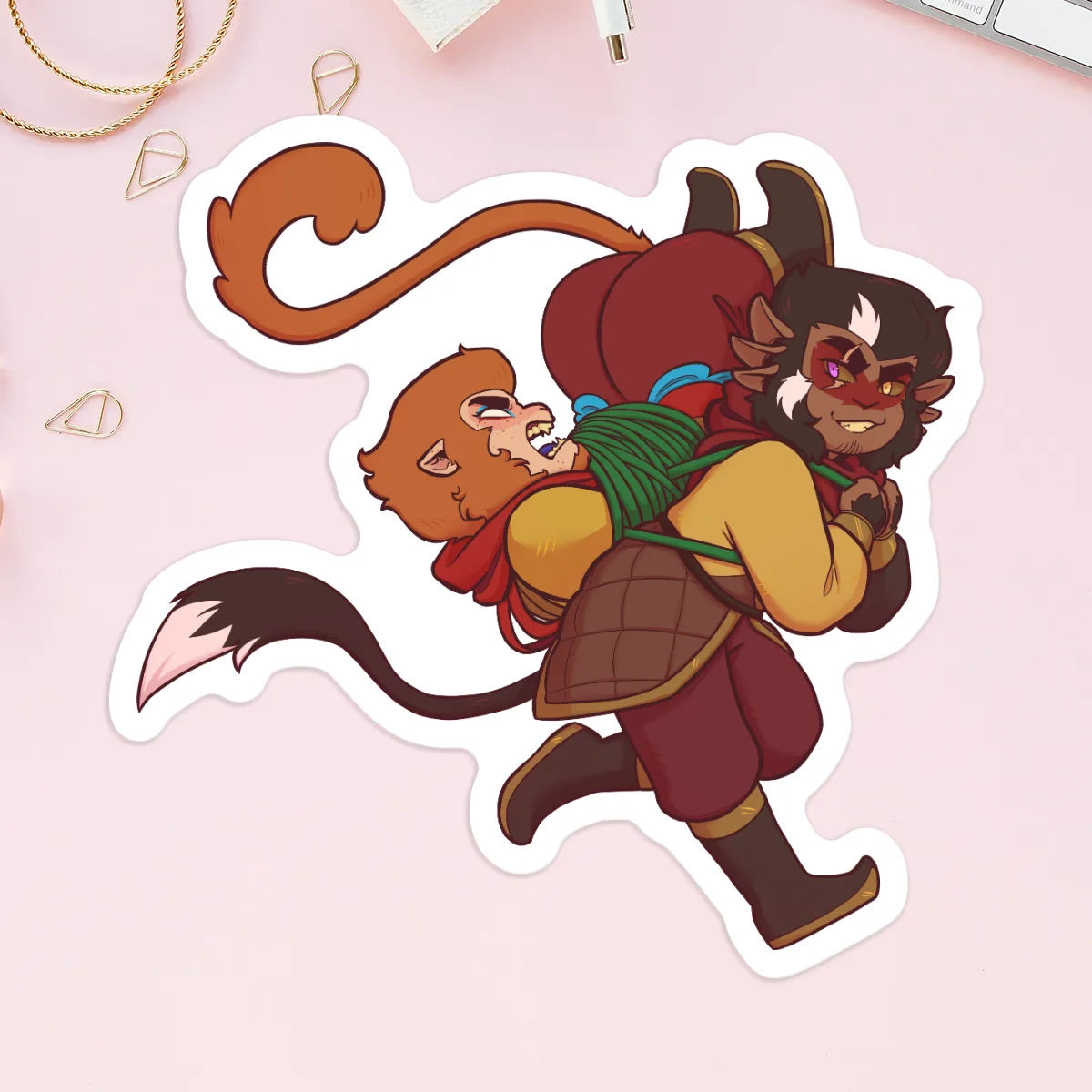 Shadowpeach Custom Vinyl Stickers - LMK - Sun Wukong - Six Eared Macaque