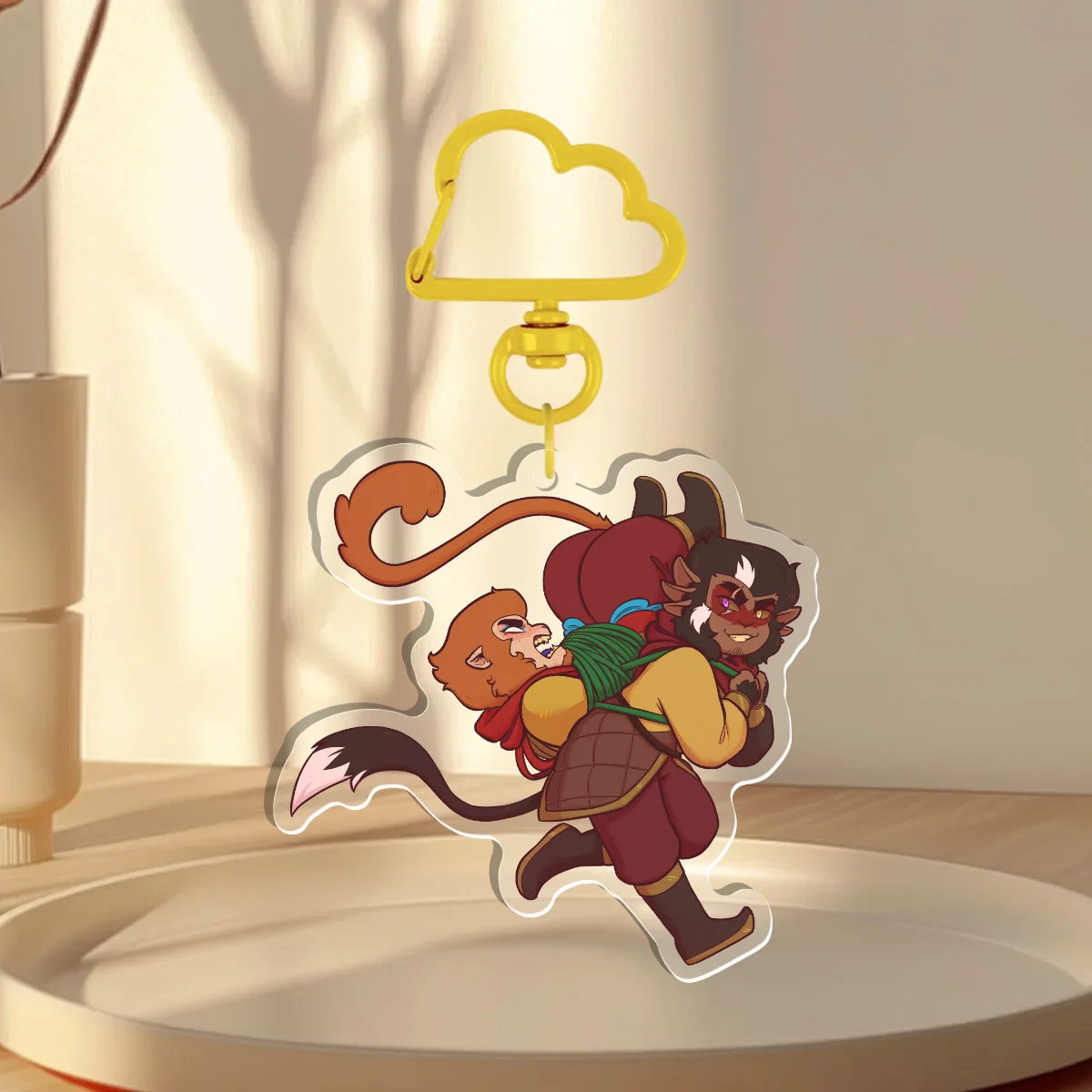 Shadowpeach Custom Clear Acrylic Keychains - LMK - Sun Wukong - Six Eared Macaque