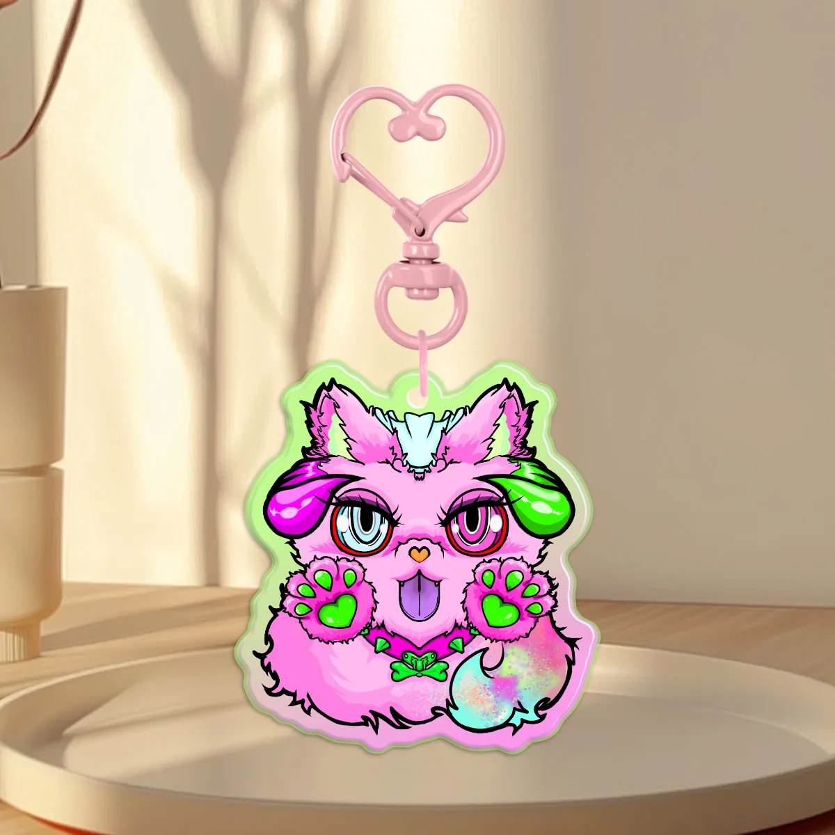 Puppy Paws Rainbow Acrylic Charms