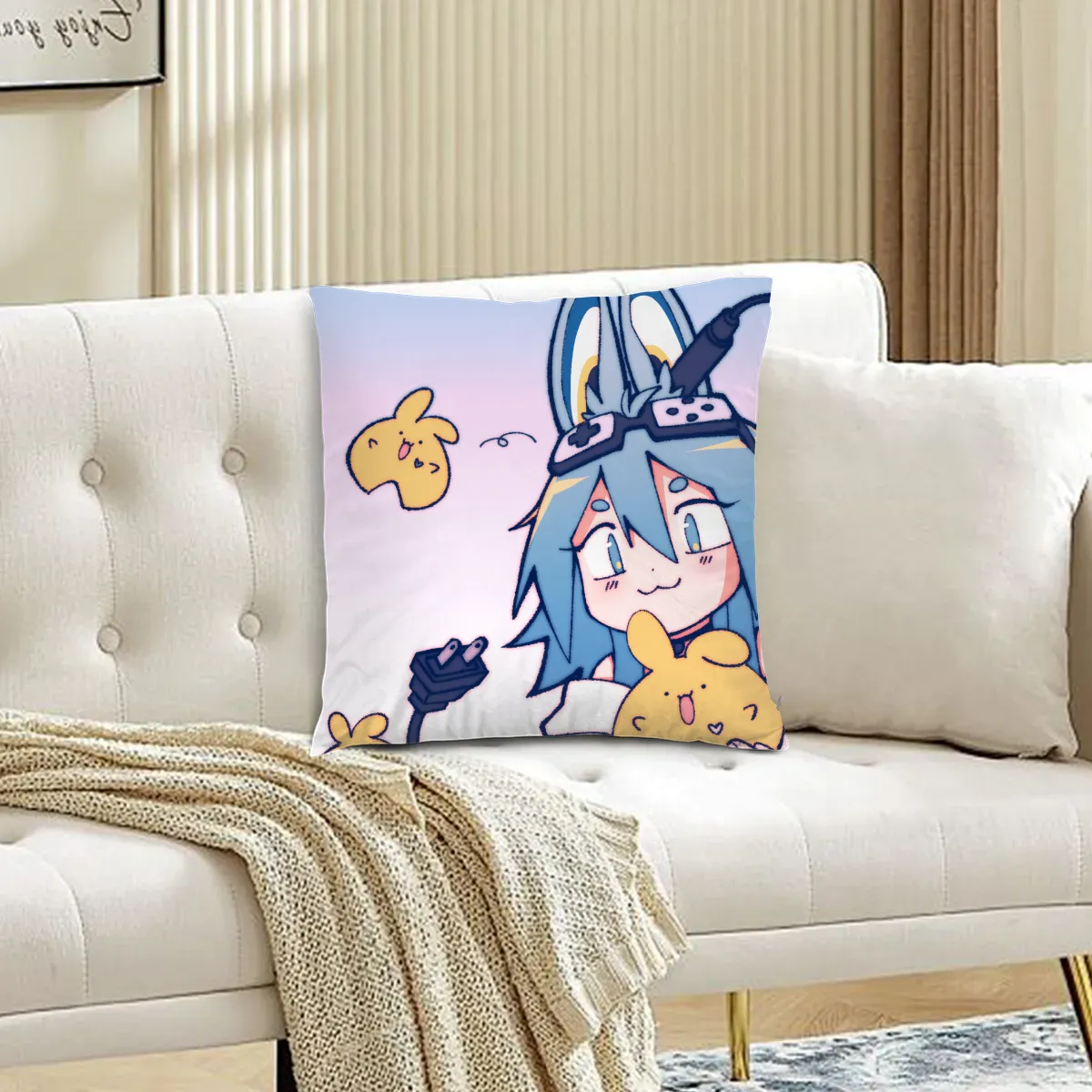 5.0 Lyn and Palmesans Throw Pillow
