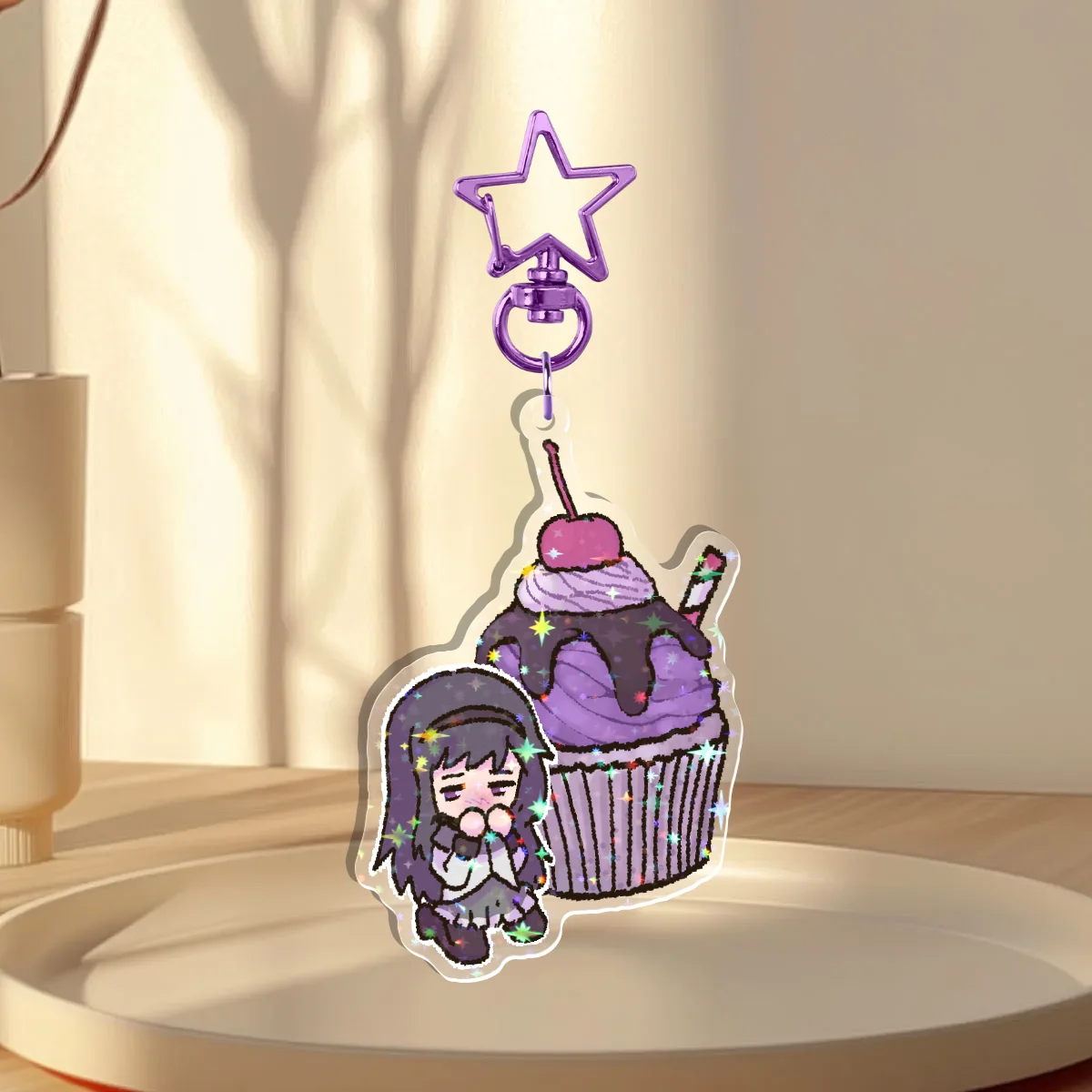 homura cupcake keychain