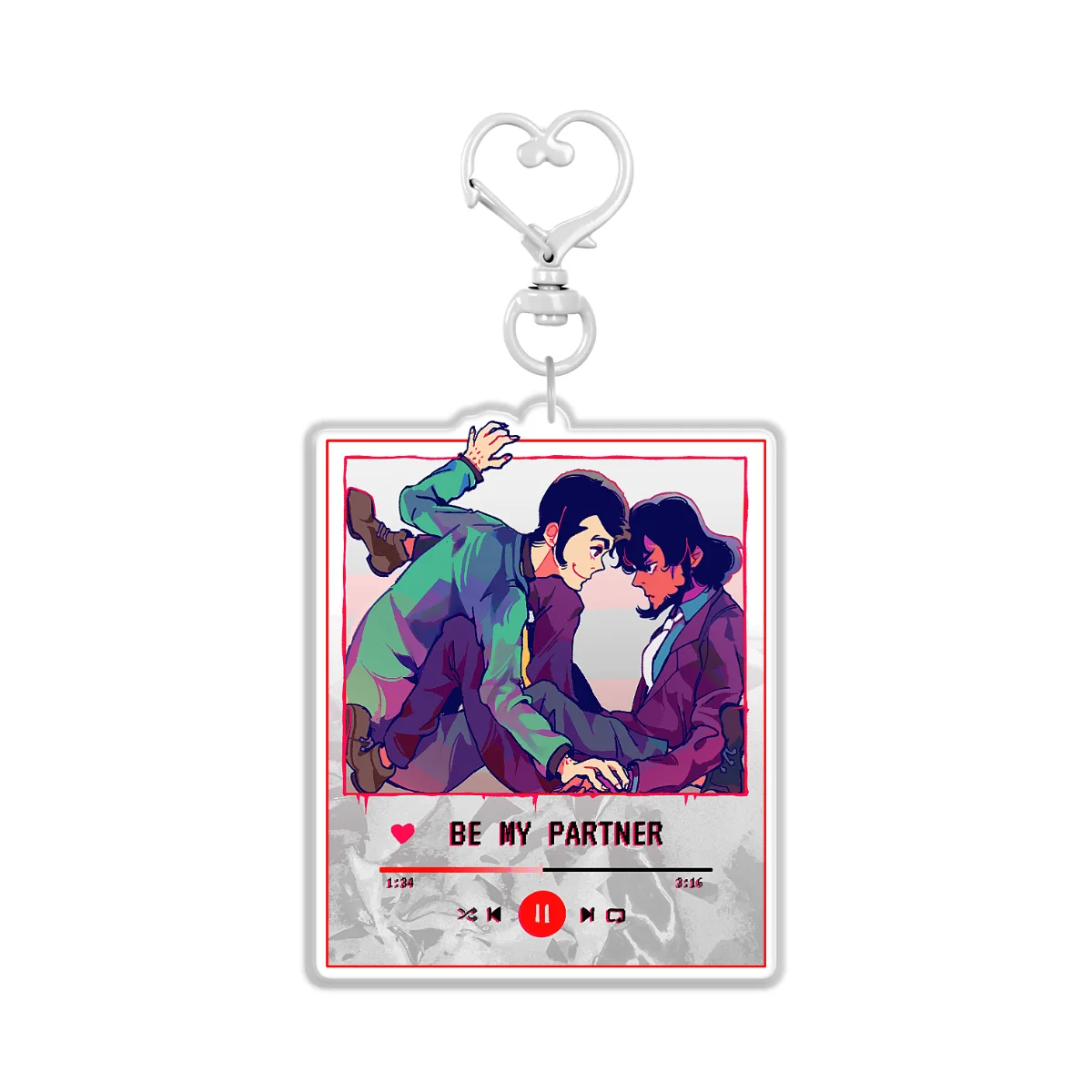 BE ♡ MY PARTNER Playlist Keychain