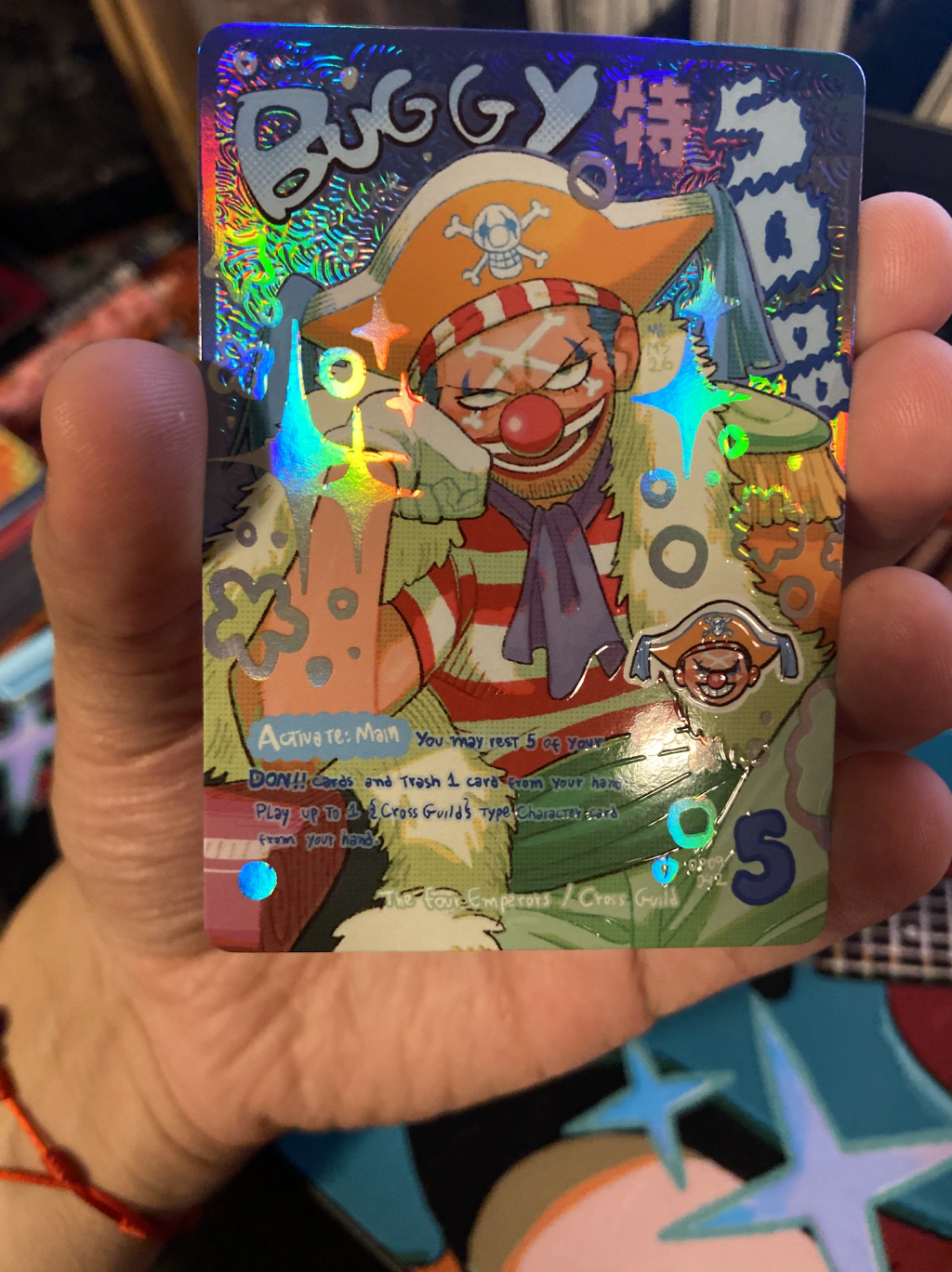 Buggy Op09 Leader l Holographic Texturized Card
