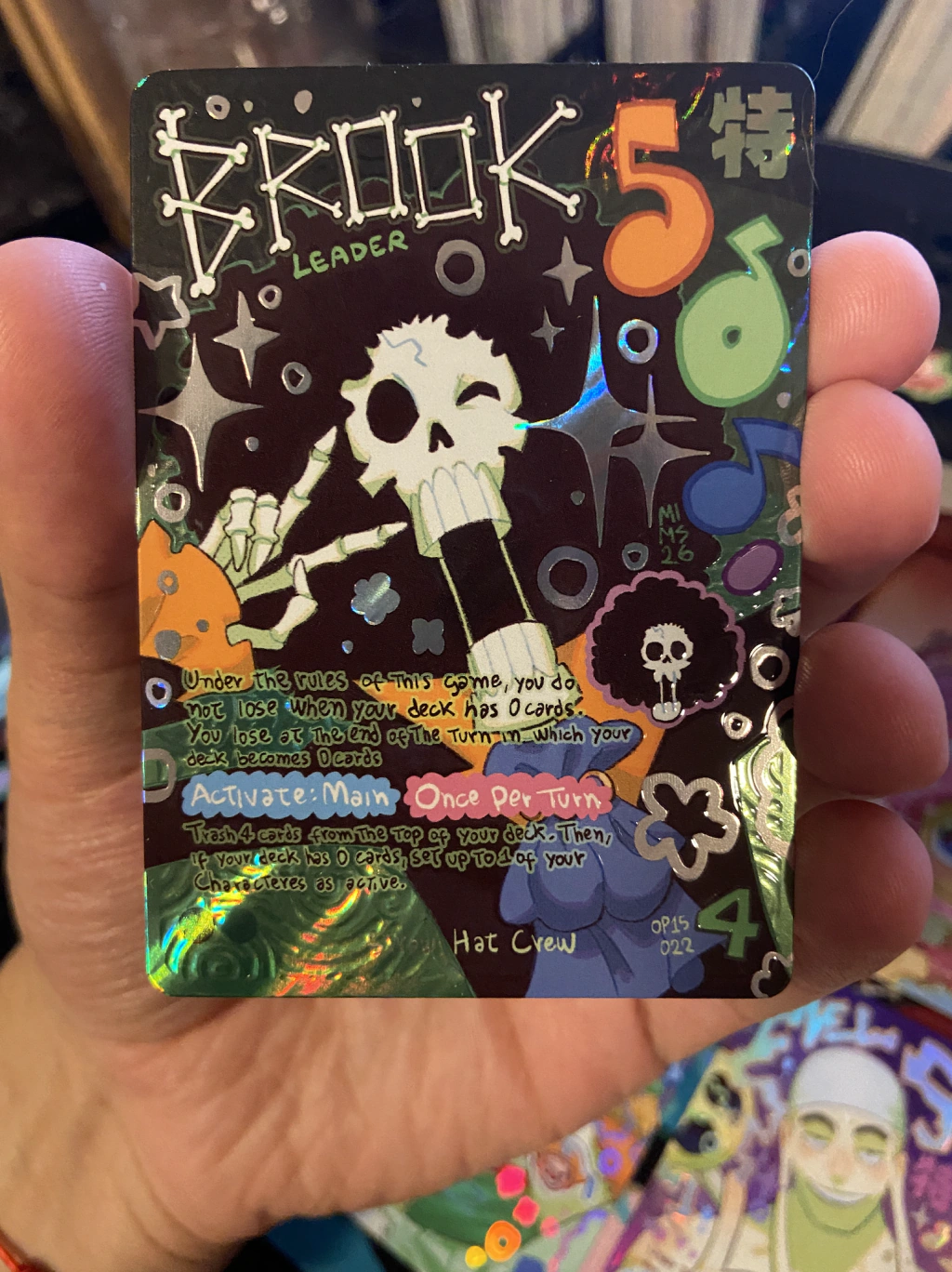 Brook Op15 Leader l Holographic Texturized Card