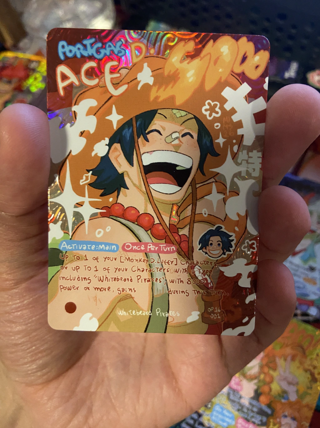Ace Op16 Leader l Holographic Texturized Card