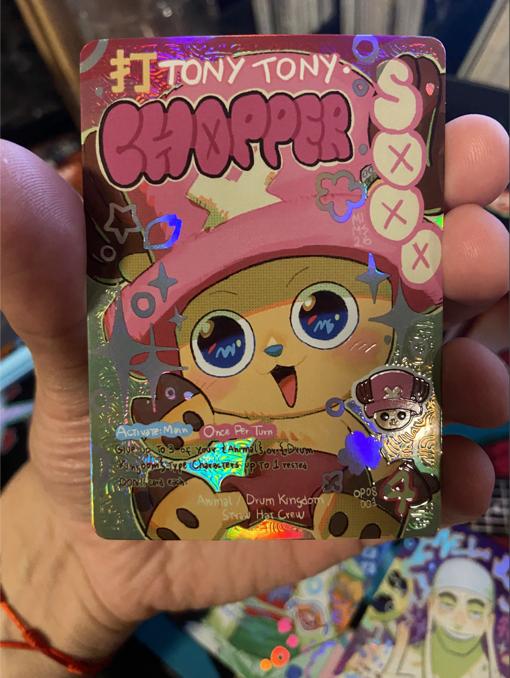 Chopper Op08 Leader l Holographic Texturized Card