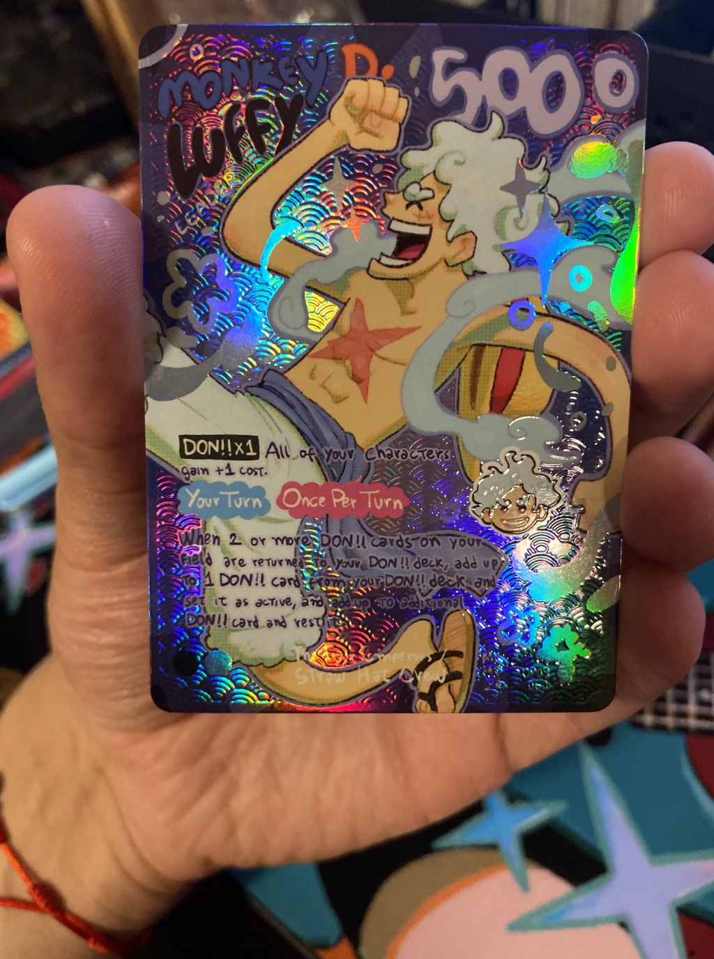 Luffy Op09 Leader l Holographic Texturized Card