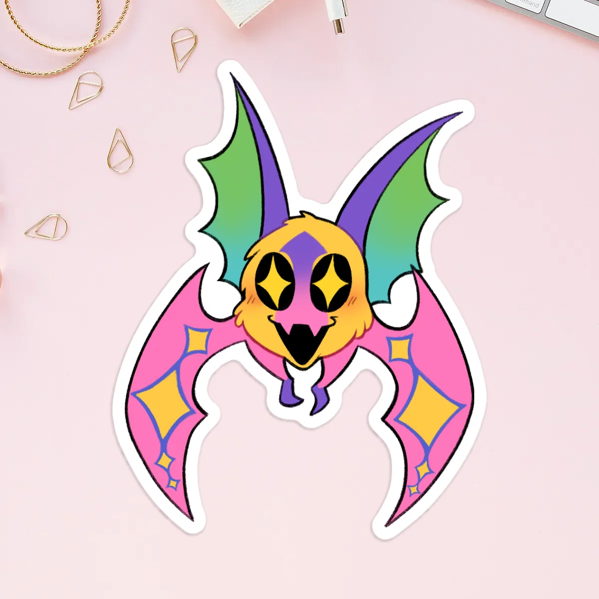 Batty Round Little Guy - Sticker