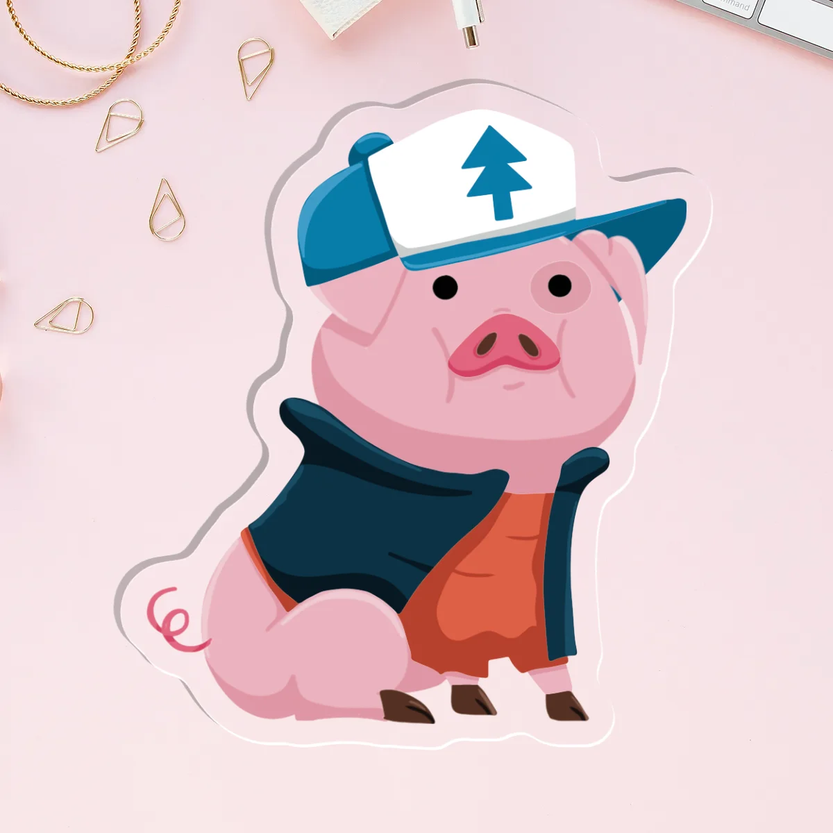 Waddles Dress-Up Acrylic Pin - Dipper