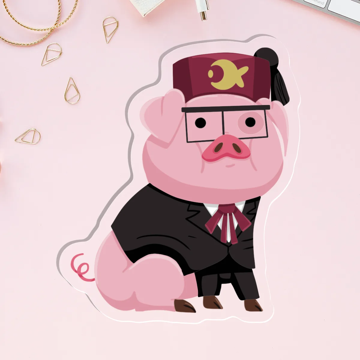 Waddles Dress-Up Pin - Grunkle Stan