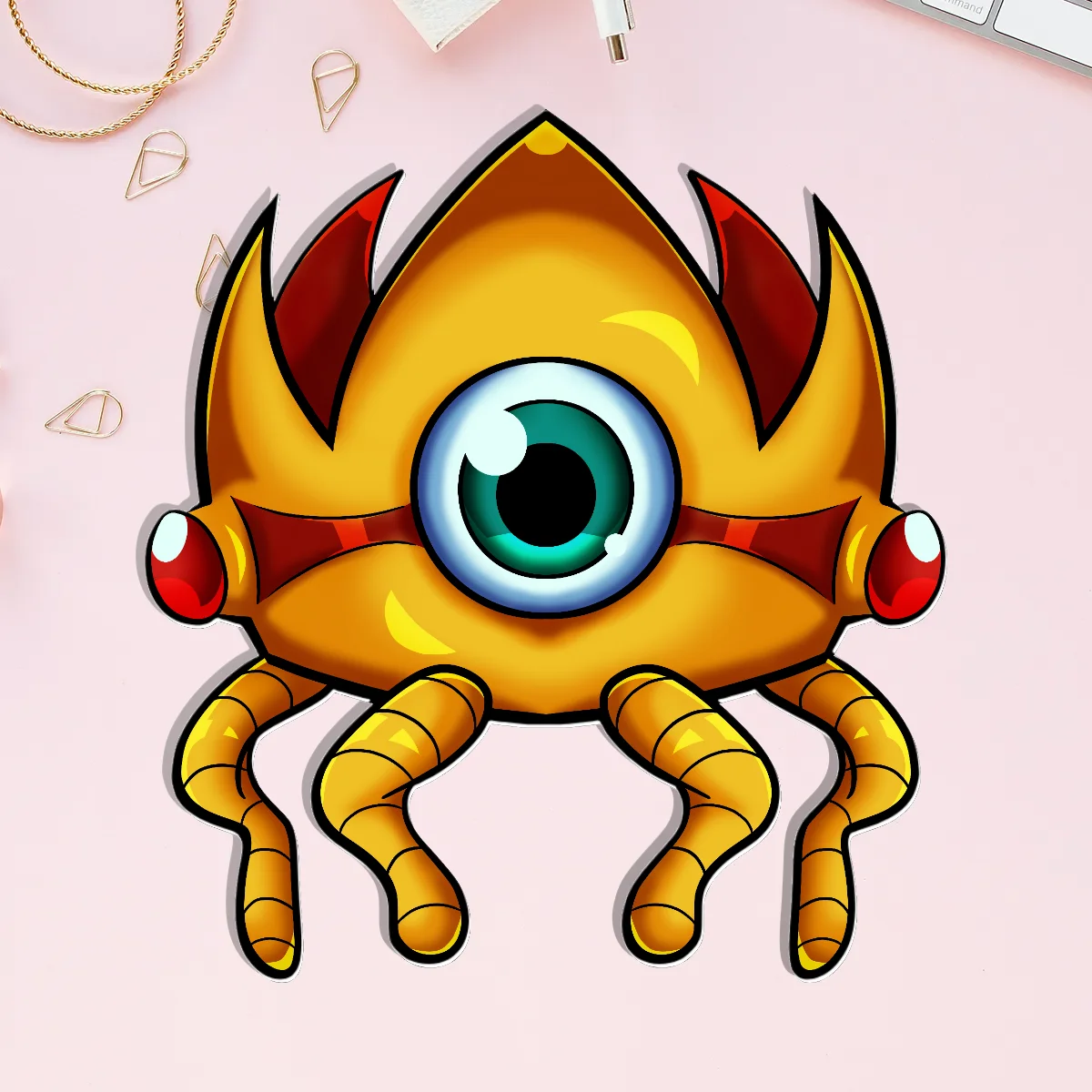Spider Crown Custom Full Bleed Acrylic Pins