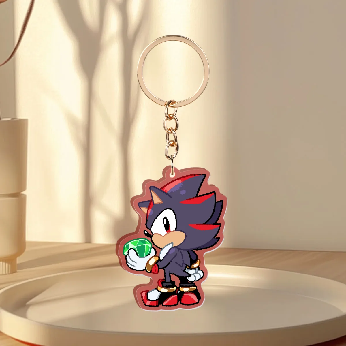 Red/Black Edgehog - Keychain