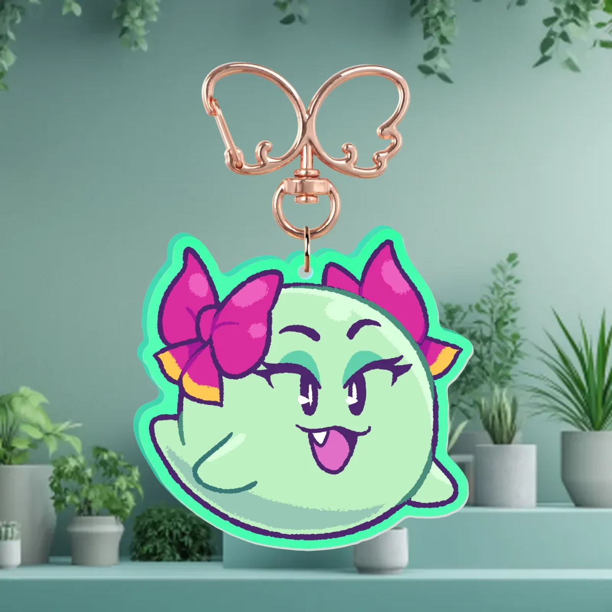 BOW - Glow In The Dark Keychain