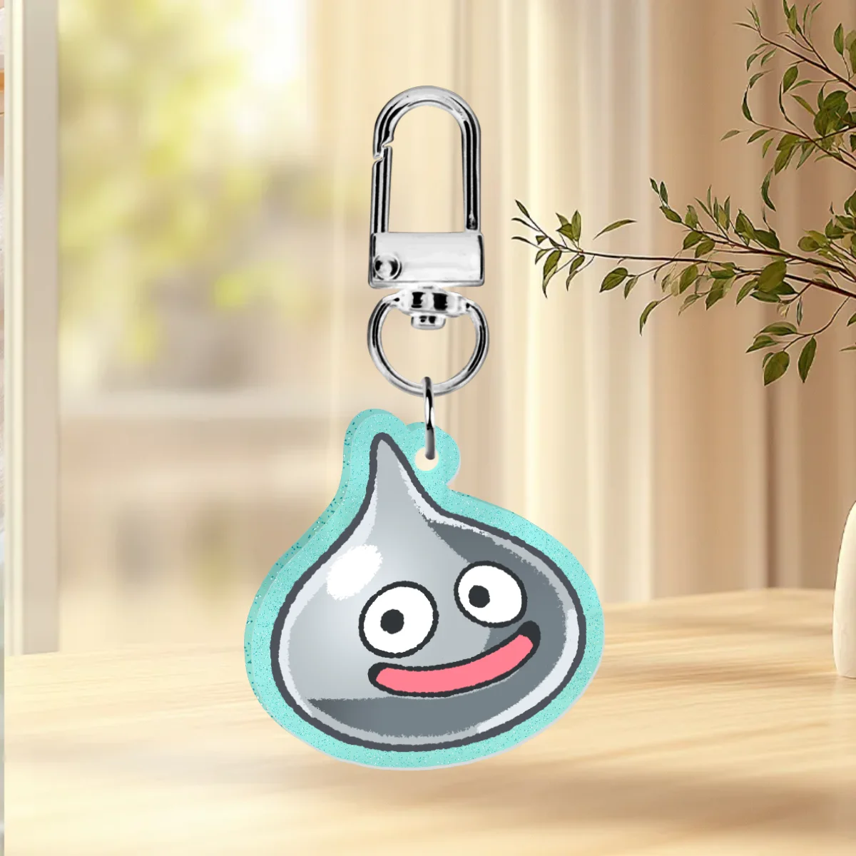 Metal Slimey - Glitter Keychain