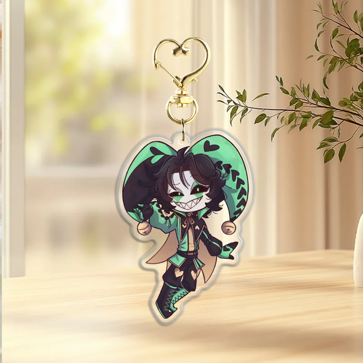 Epoxy Keychain Harlequin
