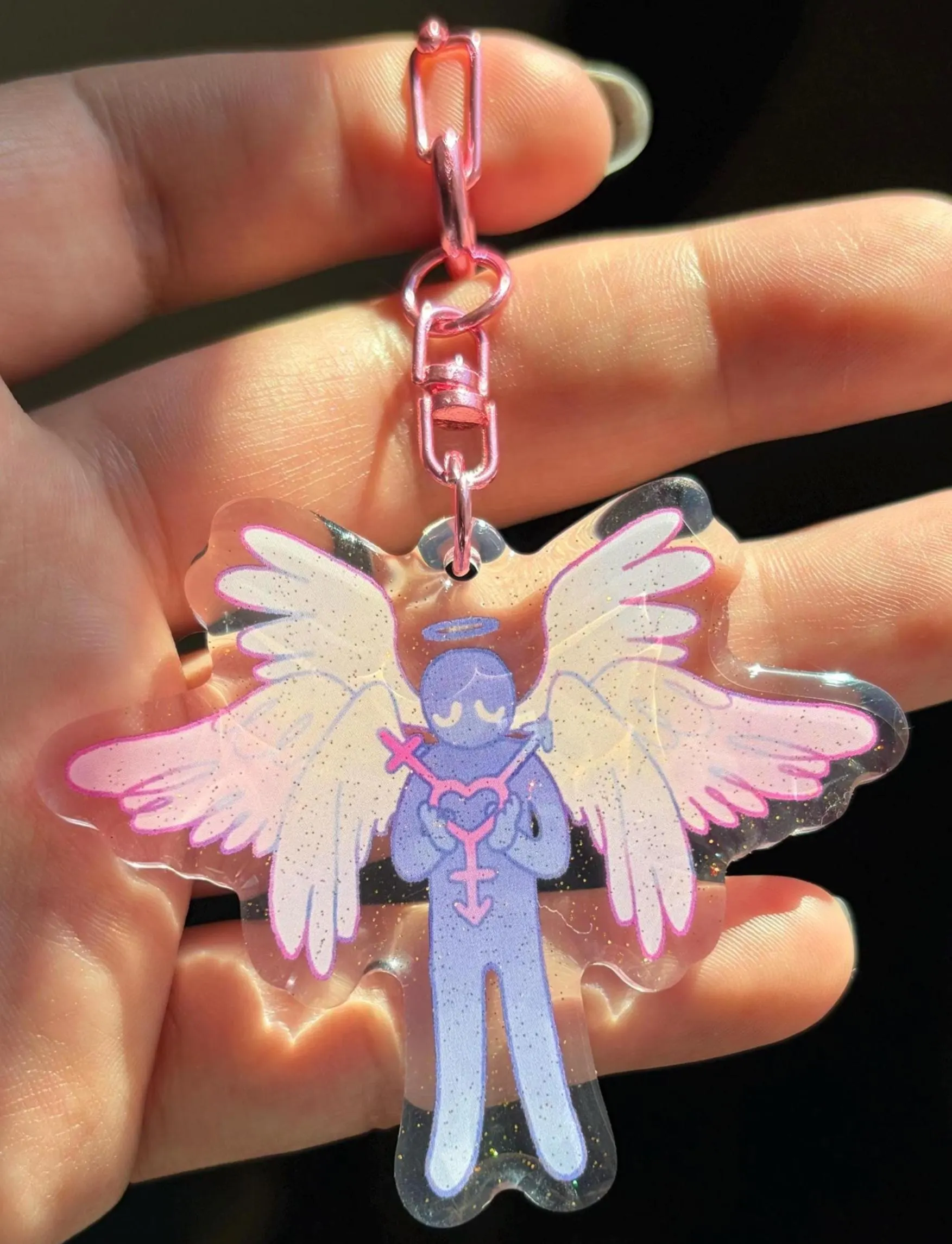 Trans Angel Keychain