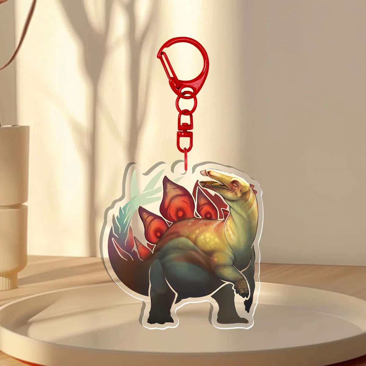 Stegosaurus keychain