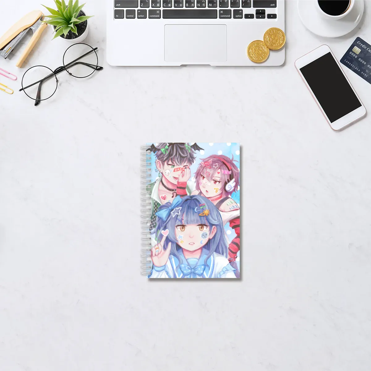 OC // Kaige, Mei, Lune: Decora - Reusable A5 Sticker Book