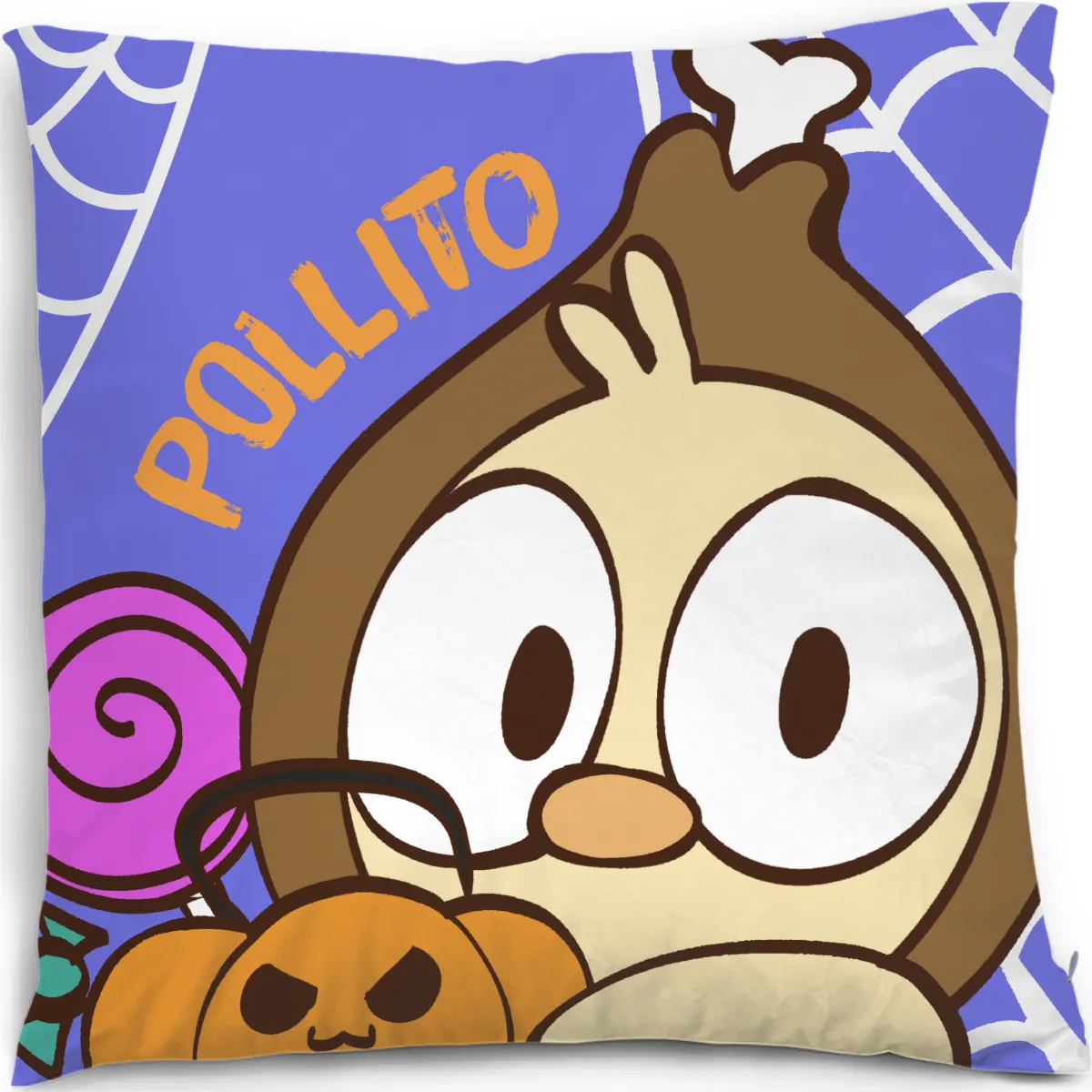 Pollito Square Throw Pillow cover + Core - Halloween Season