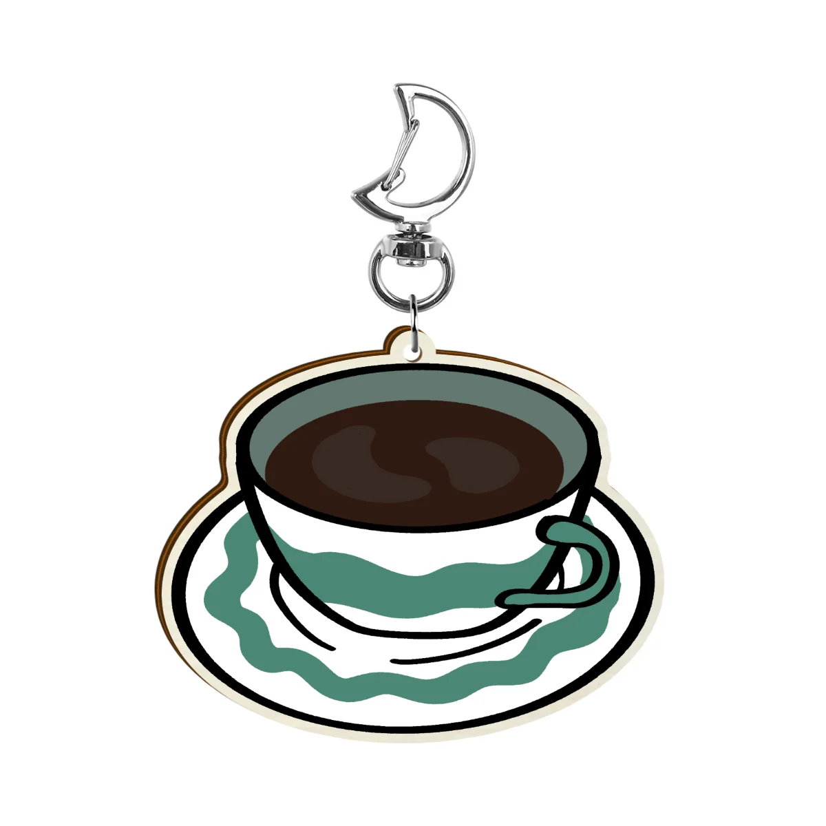 Taza de Café 2 (ECUADORIAN DRINK) - Synthetic Whitewood Keychains