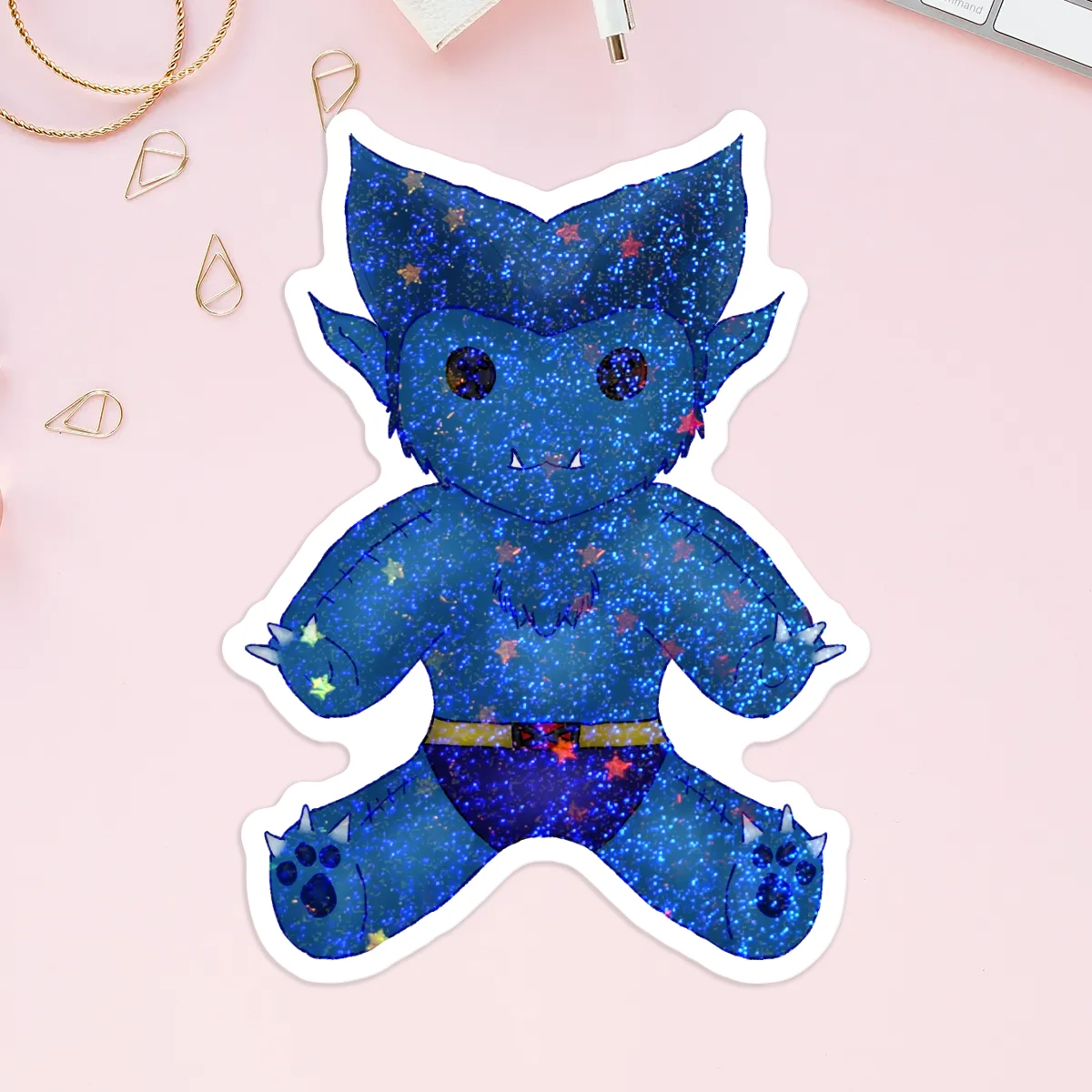 Oh my stars! Holographic Vinyl Sticker!