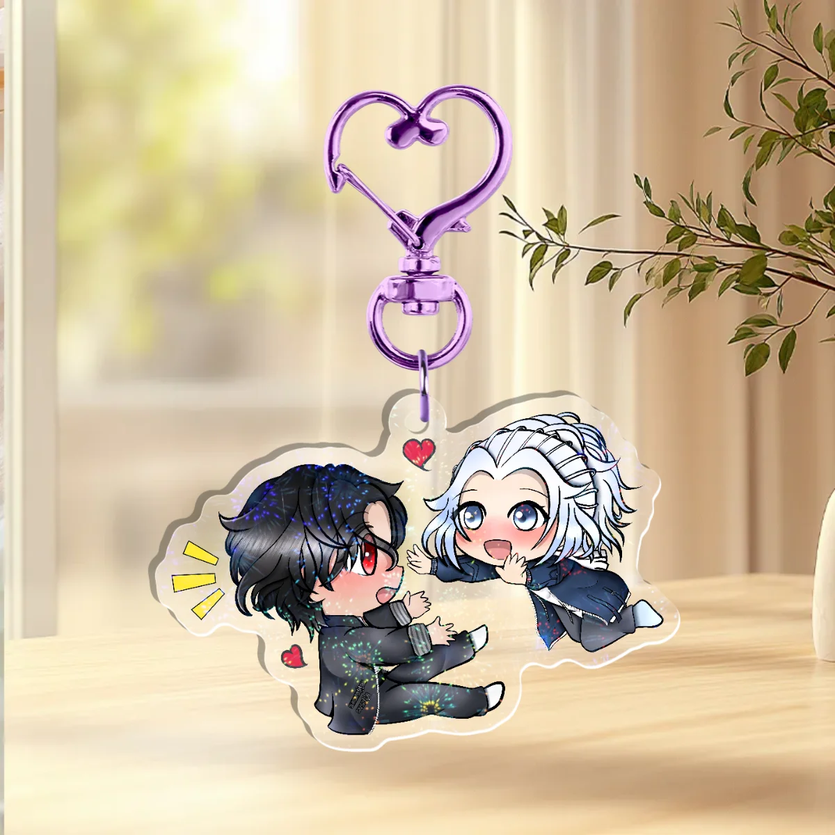 Chibi Cal Vaughn & Sigal Crawford Keychain