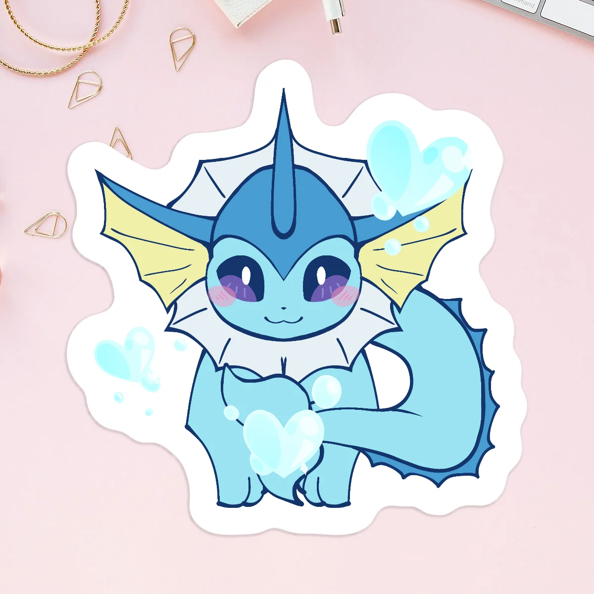 Vaporeon Heart Vinyl Stickers