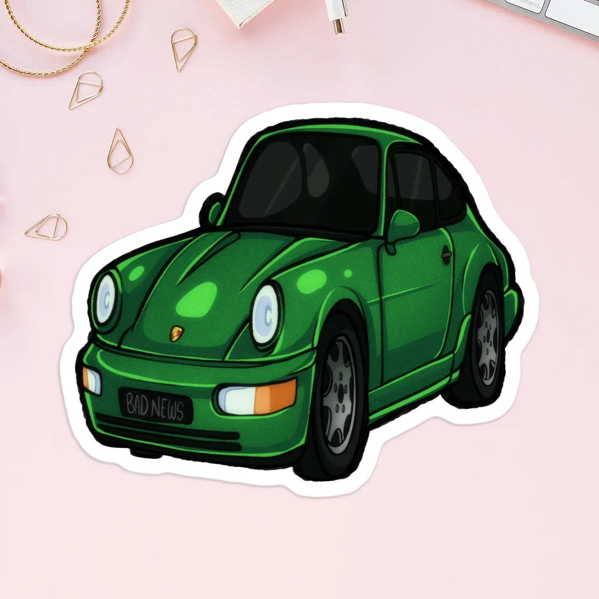 Tooned Porsche 911 Vinyl Stickers