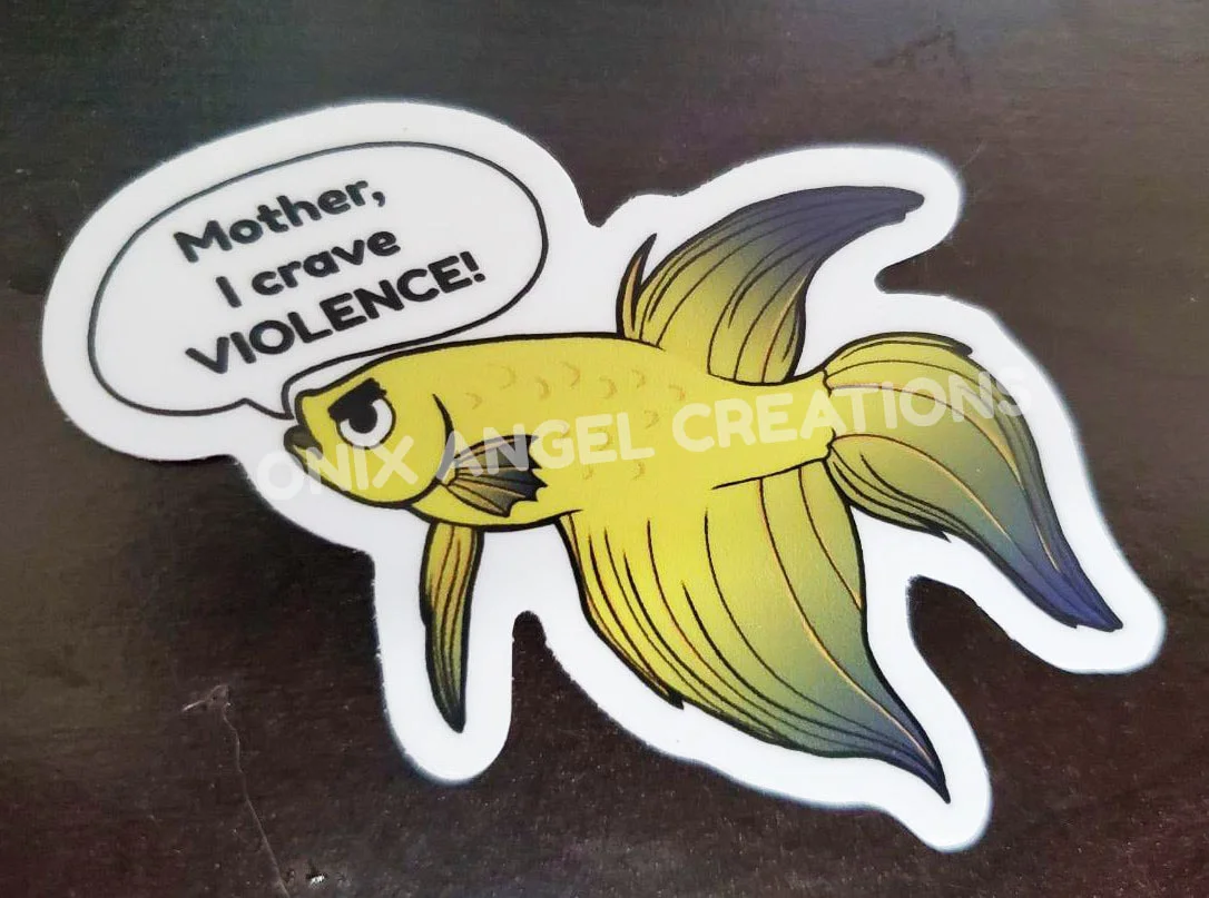Angry Betta Sticker
