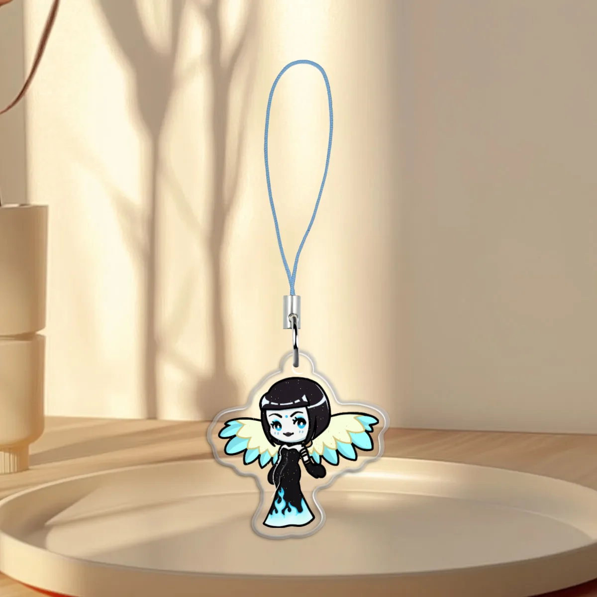 Y2K Snow Faerie Glitter Keychain