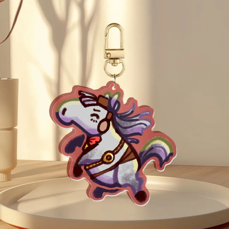 Gold Ship Pony Keychain