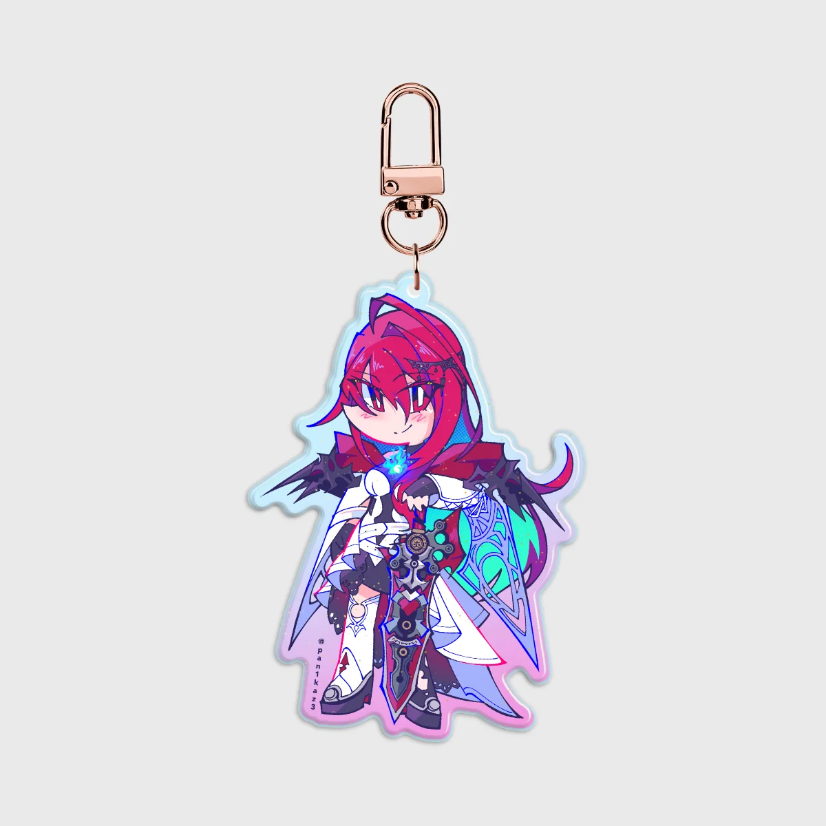 Hololive English Elizabeth Rose Bloodflame Rainbow Acrylic Keychain