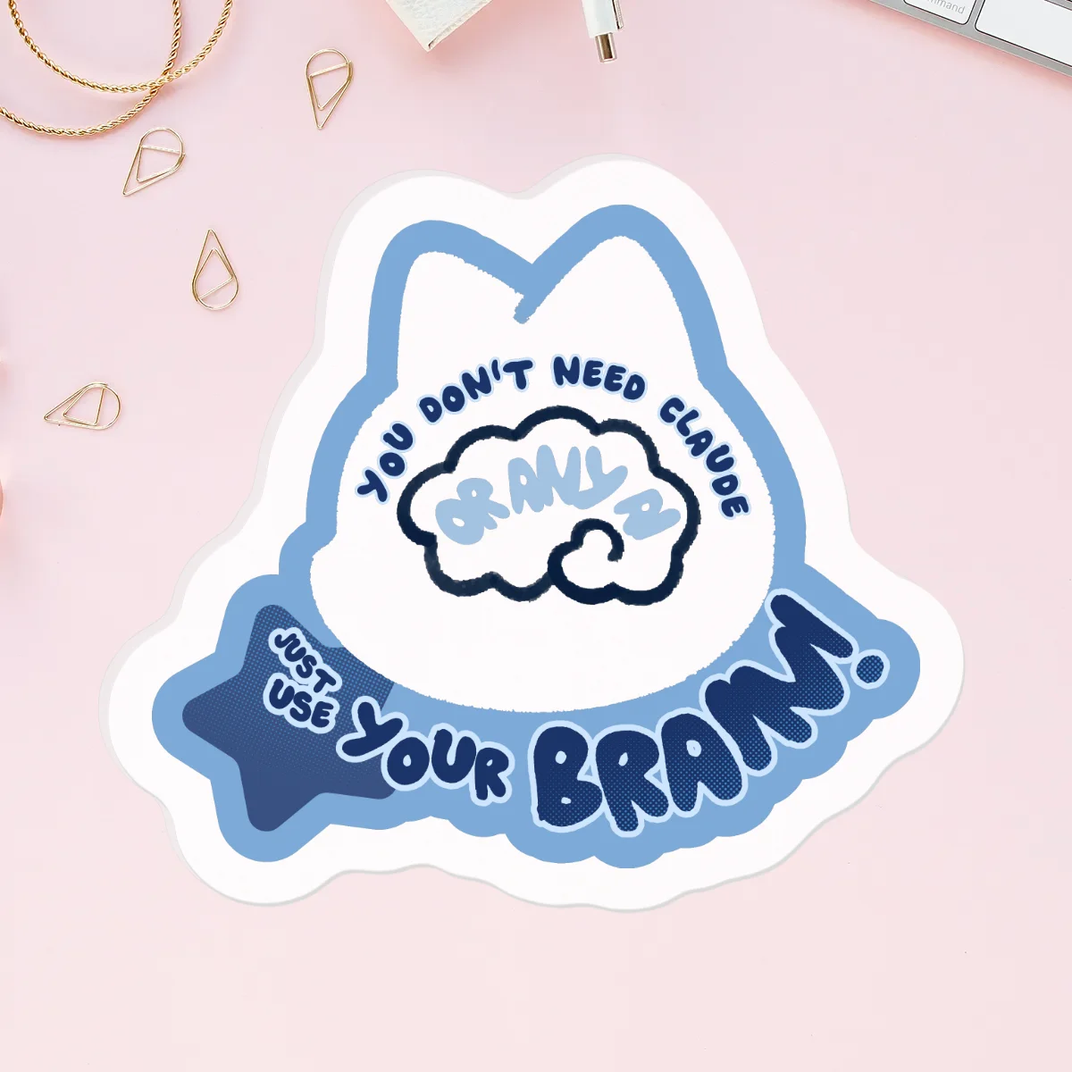 You Don't Need AI Clear Acrylic Pin