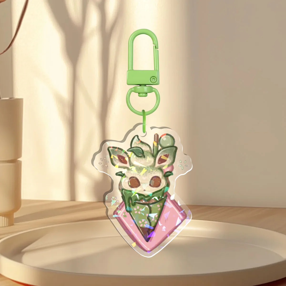 Matcha Leafeon Crepe Keychain