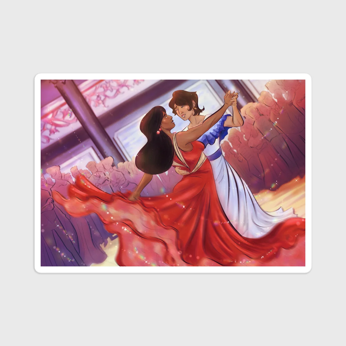Ballroom Scene Vinyl Sticker (5 stickers)