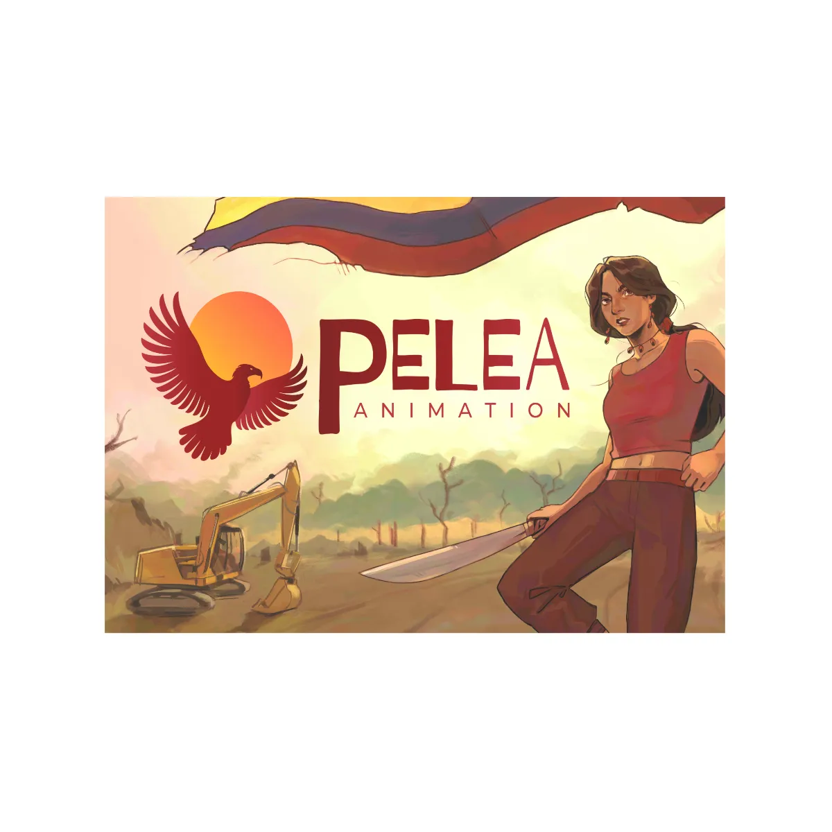 Lorena Mezua and Pelea Animation Logo Art Print