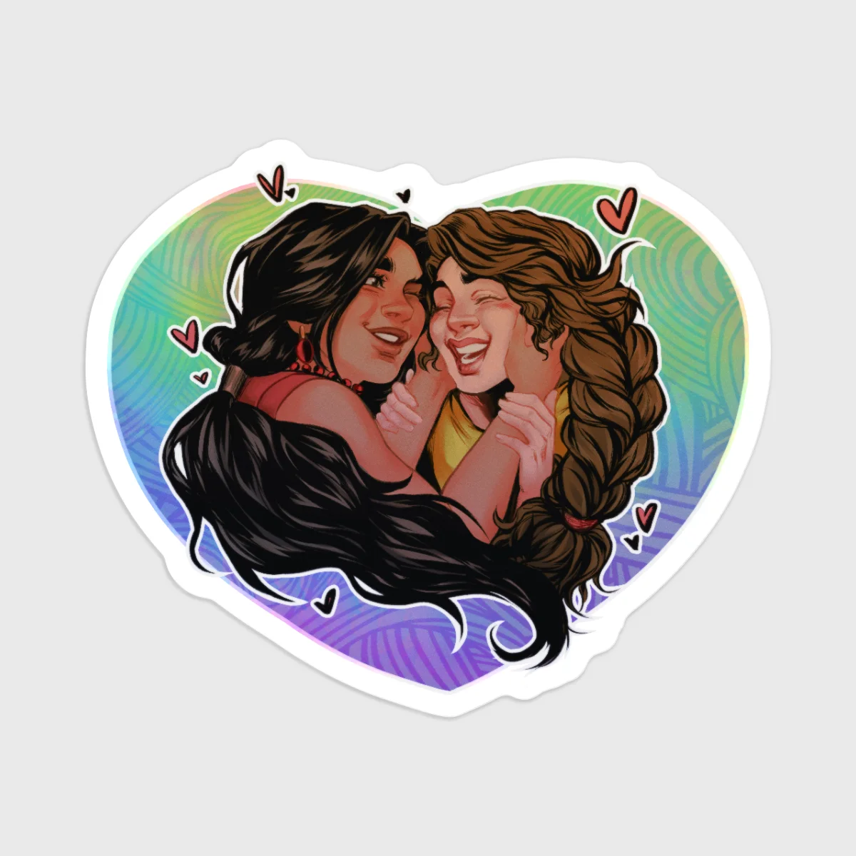 Lorena & Daya Heart Vinyl Stickers (5 stickers)