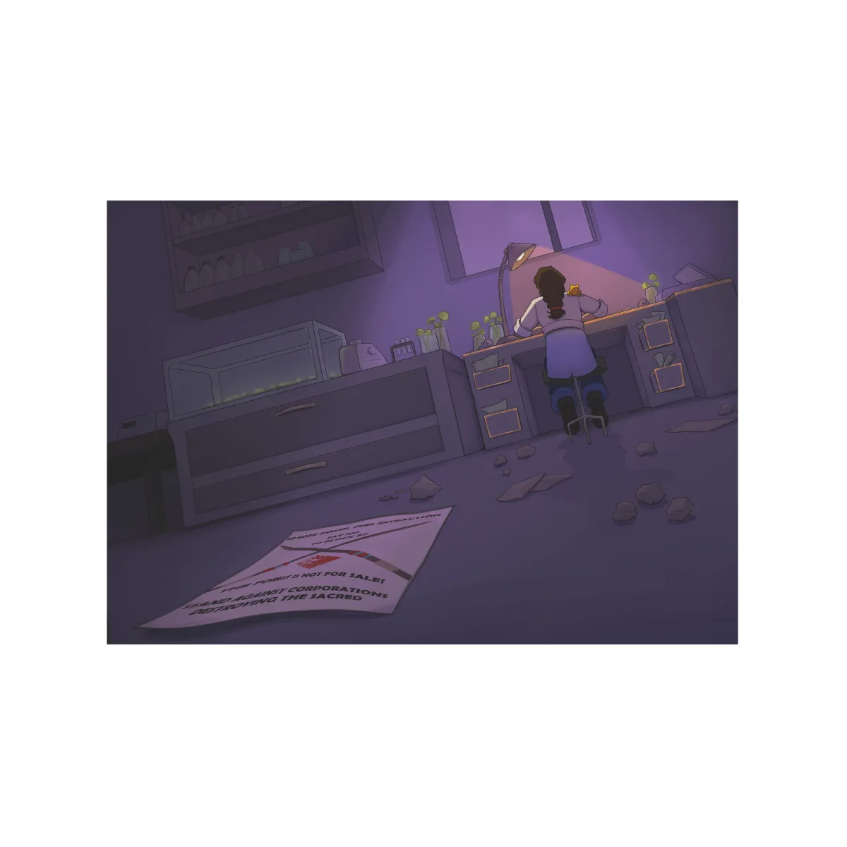 Daya Rojas in the Lab Art Print