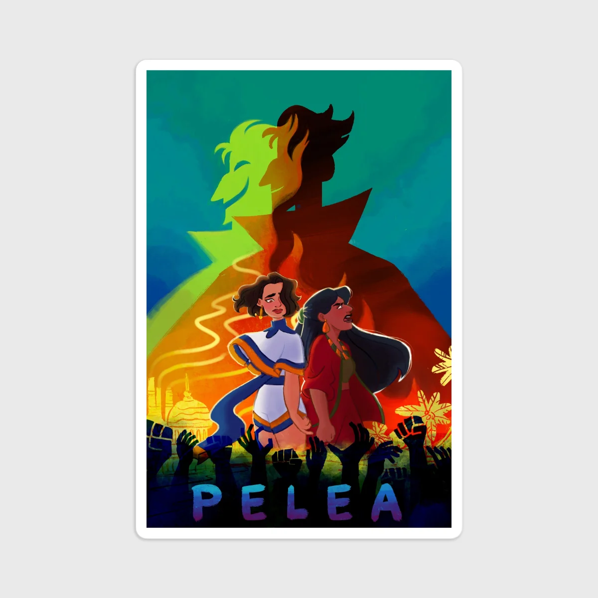 "Pelea" Original Poster Vinyl Sticker (5 stickers)