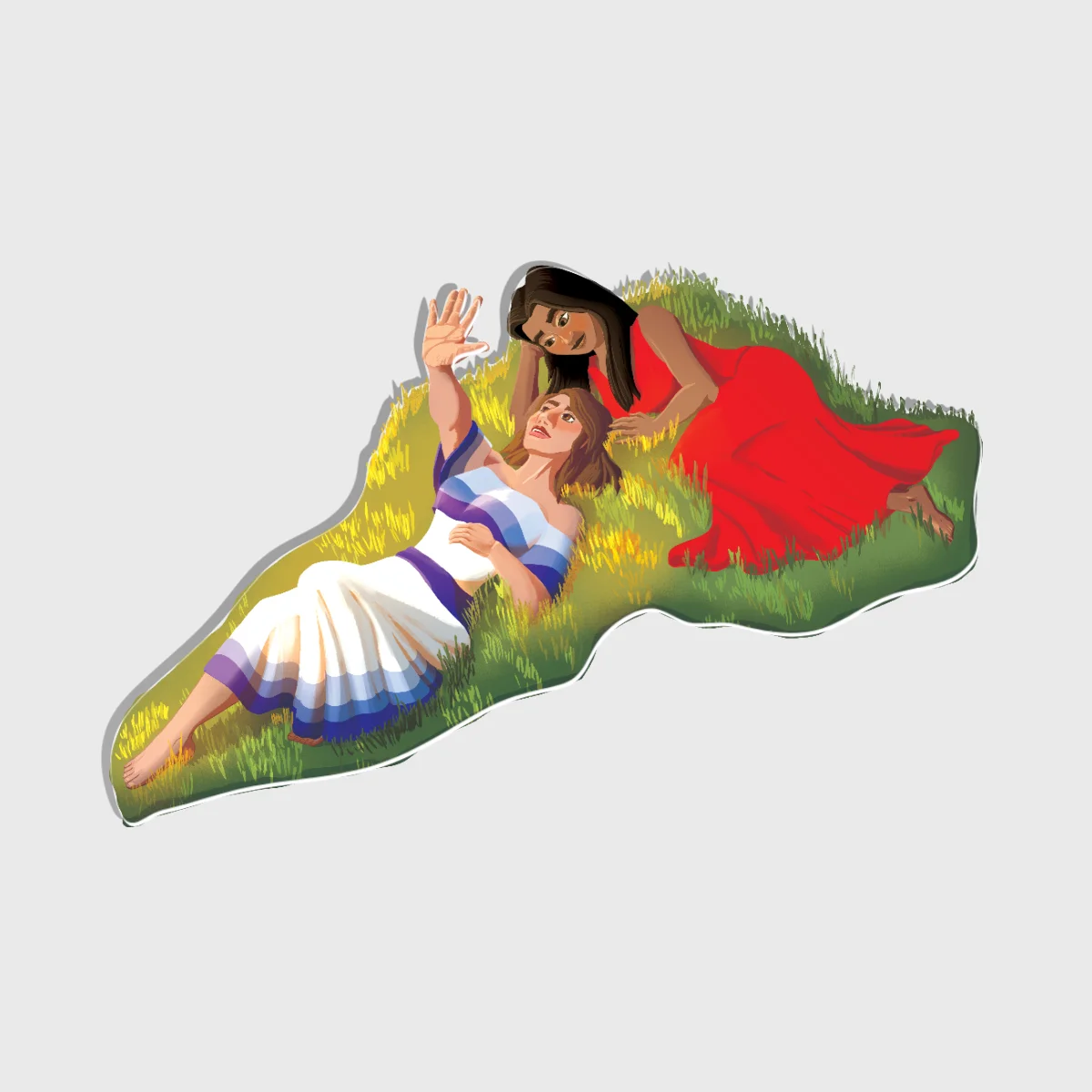 South American Girls Full Bleed Acrylic Pins
