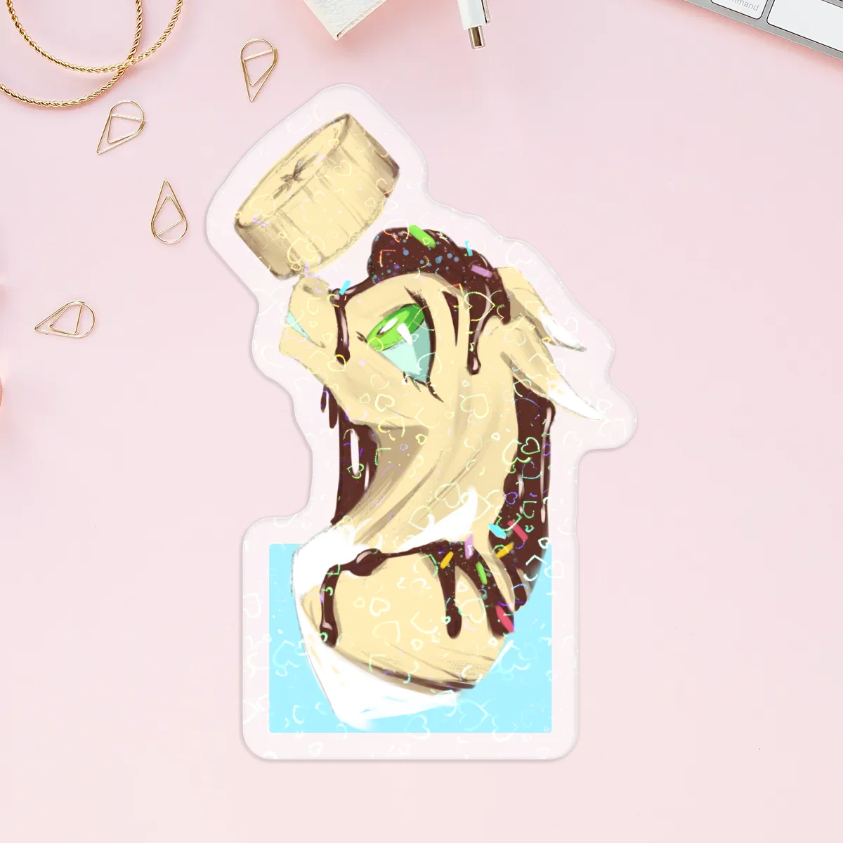 Pony Banana Split Holographic Stickers