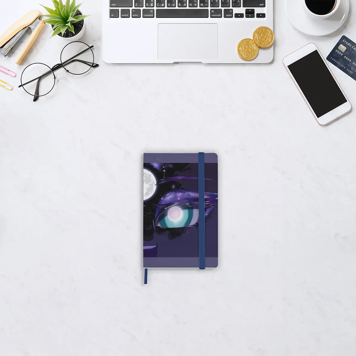 The Lunar-Gazing Eye Notebook (Dotted Pages)