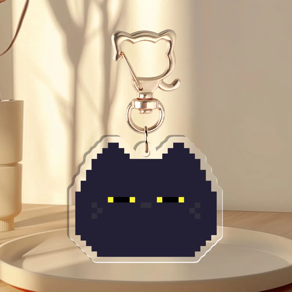 Cute Black kitten Pixel cat - Style 8