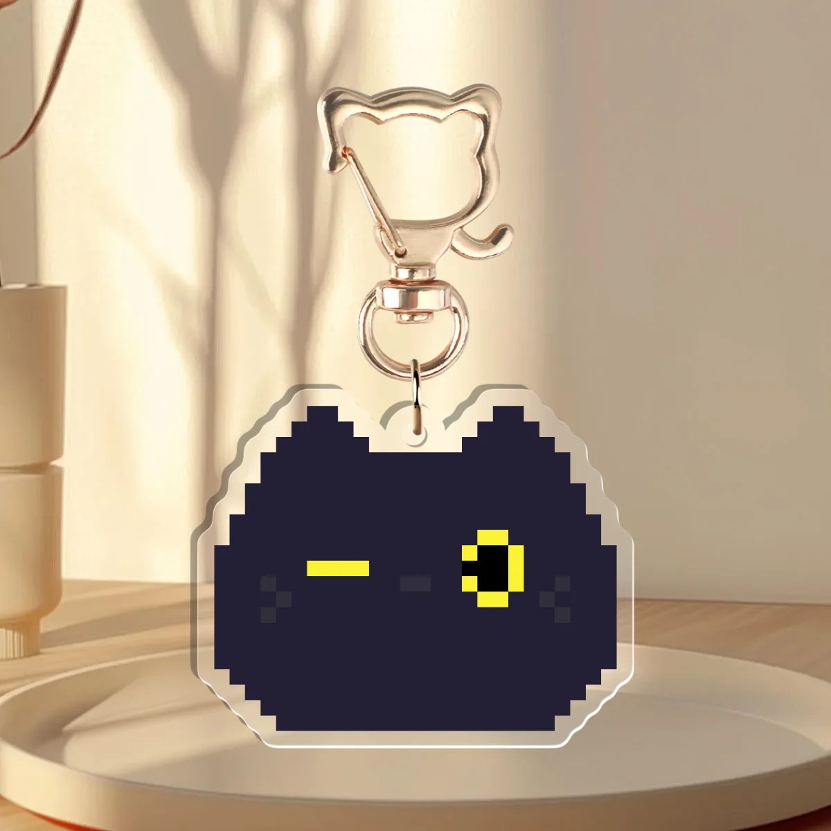 Cute Black kitten Pixel cat - Style 9