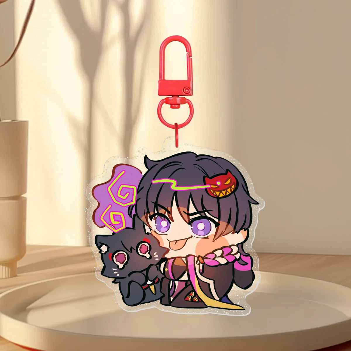 [GENSHIN SERIES] Scaramouche Glitter Acrylic Keychain