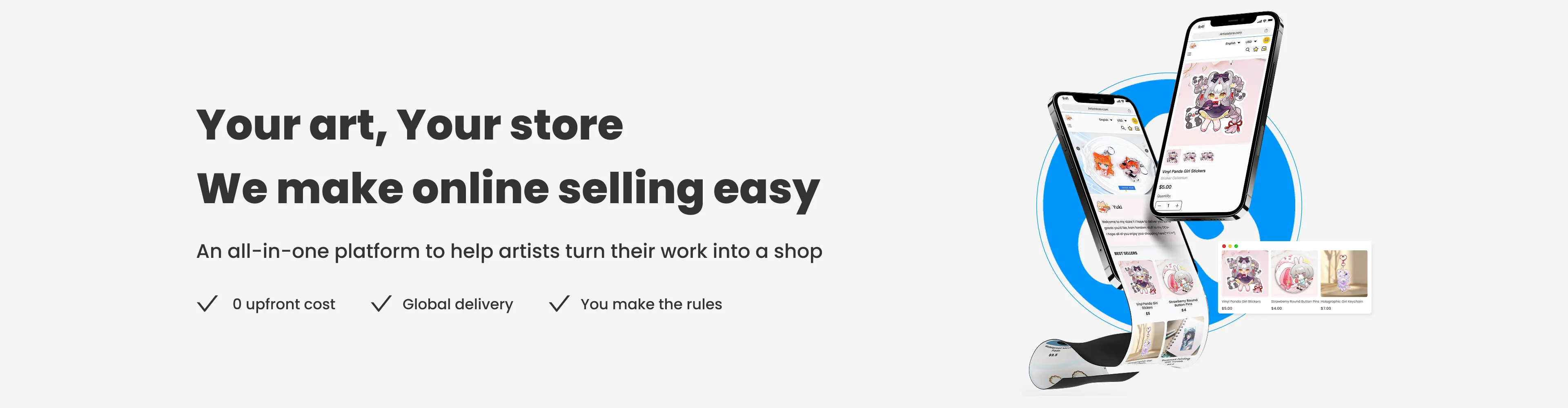 Artiststore application form banner