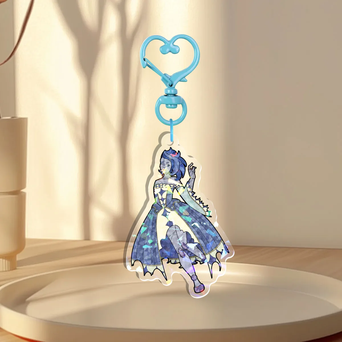 Knights of Guinevere - Gwen Bot Broken Stained Glass Holographic Keychain