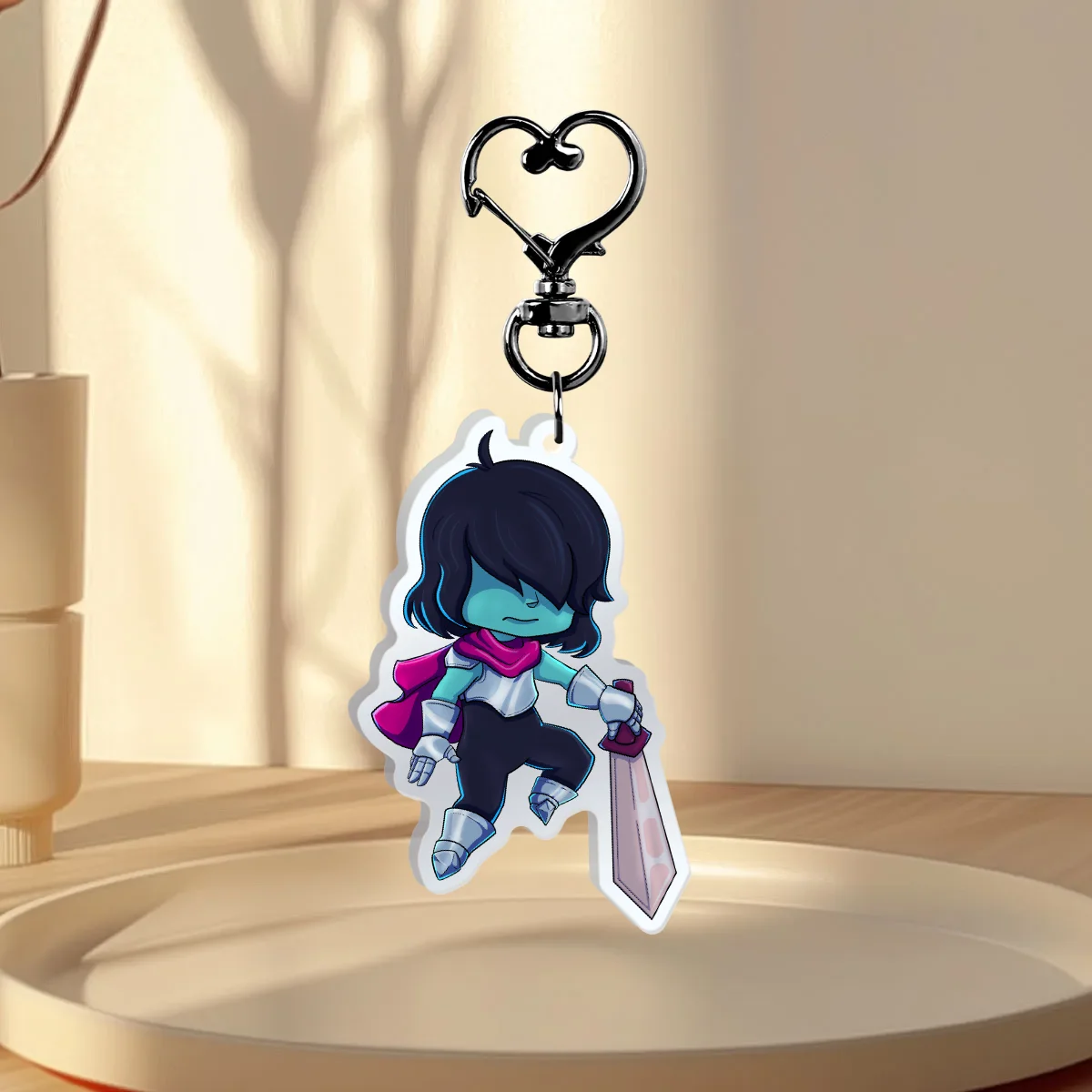 Deltarune - Dark World Kris Dreemurr Mirror Keychain